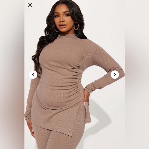 Fashion Nova Mocha Two Piece set. - Picture 1 of 4